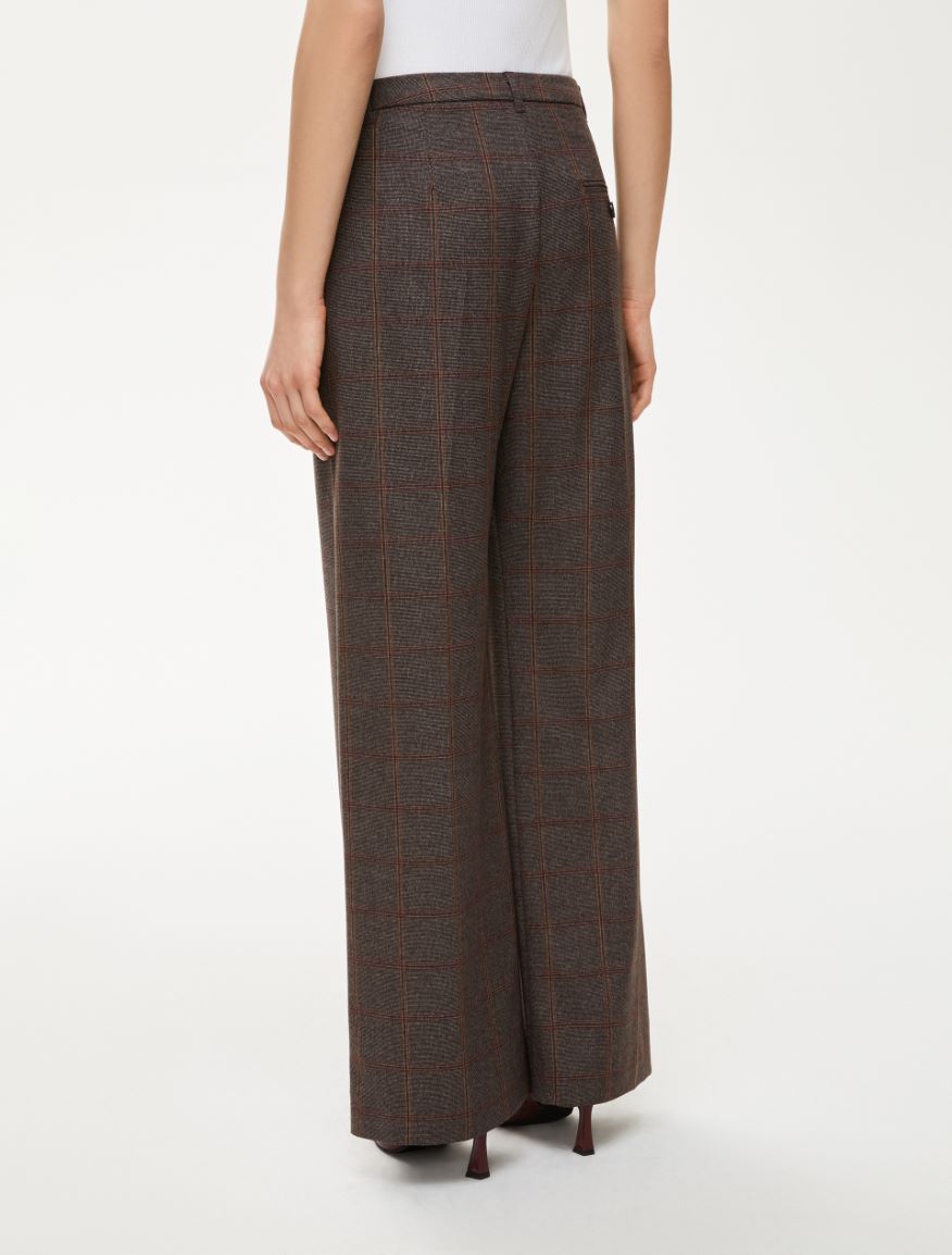 Wide-leg trousers - DARK BROWN - Iblues - 2