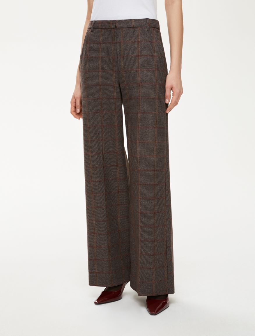 Wide-leg trousers - DARK BROWN - Iblues