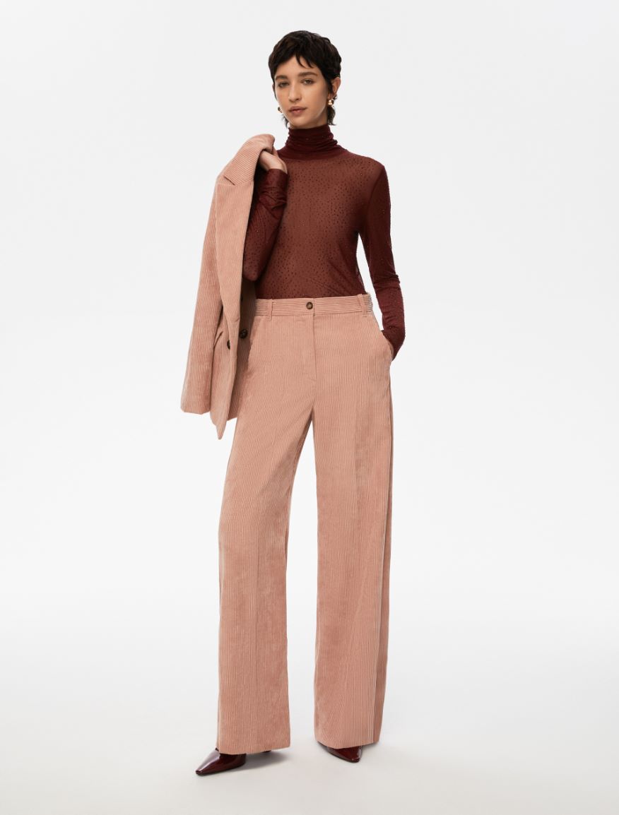 Velvet trousers - POWDER - Iblues - 4