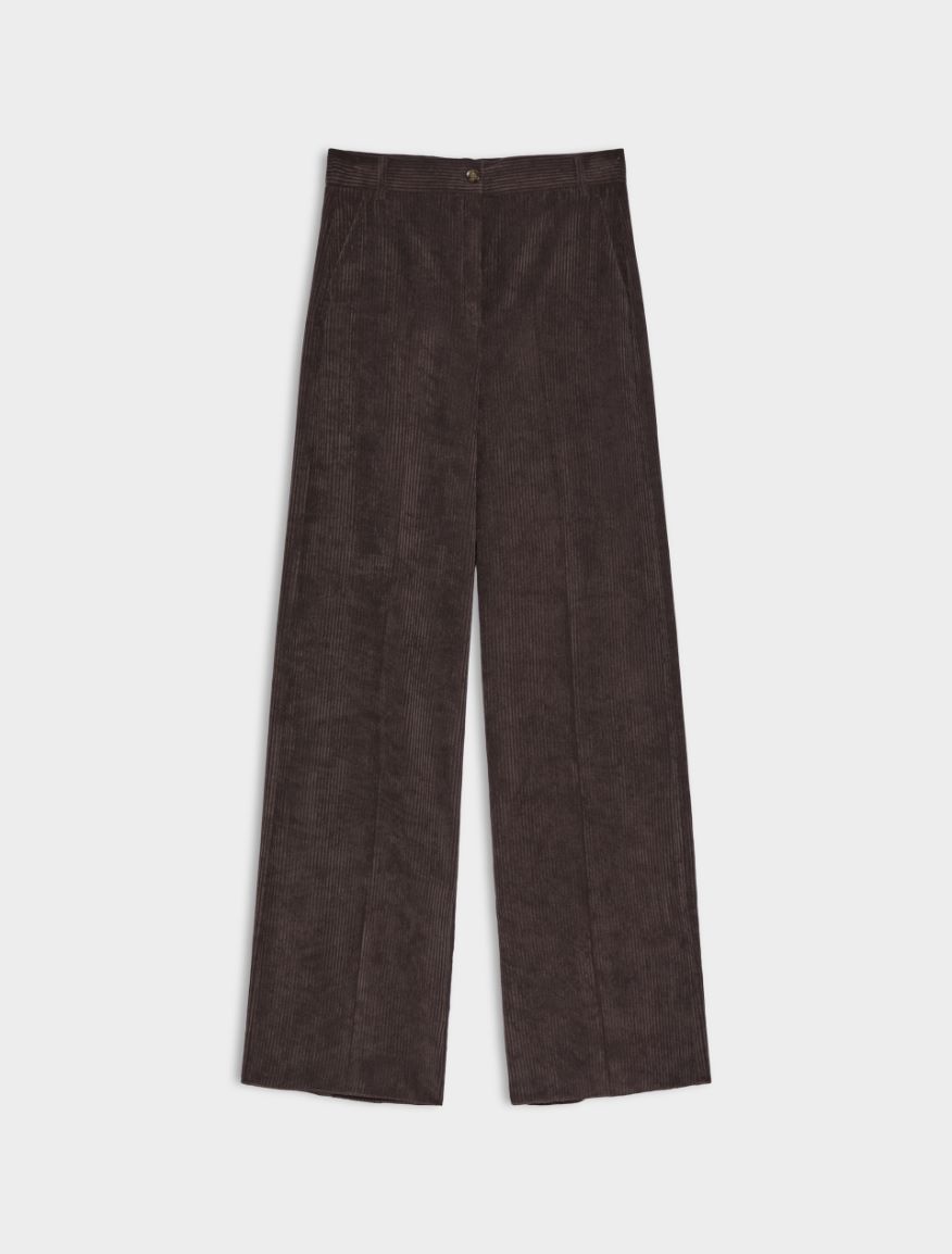 Velvet trousers - DARK BROWN - Iblues - 5