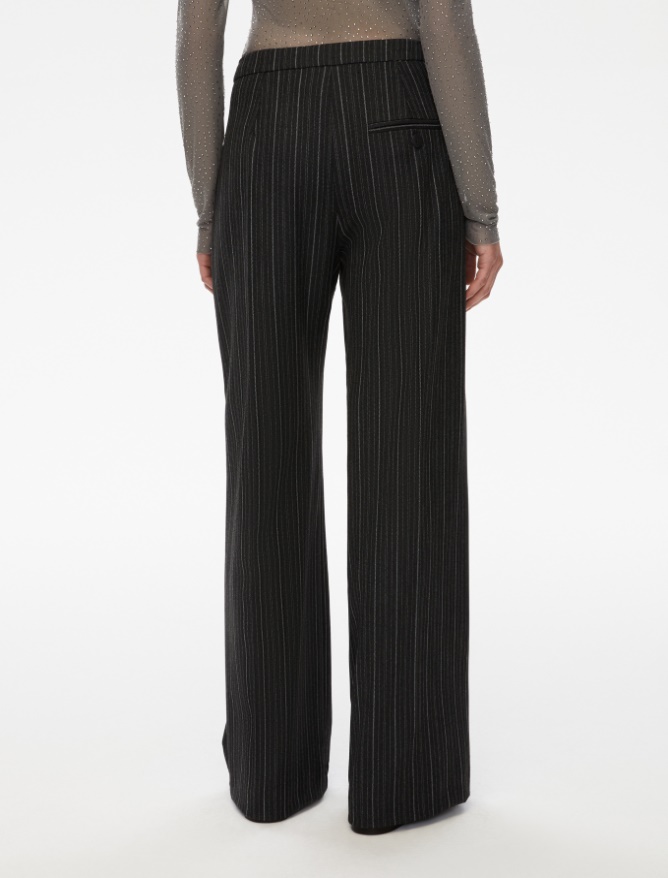 Pantaloni dritti - GRIGIO SCURO MELANGE