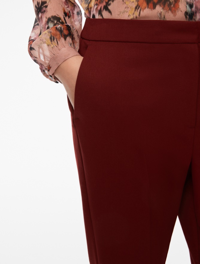 Pantaloni a zampa - RUBINO