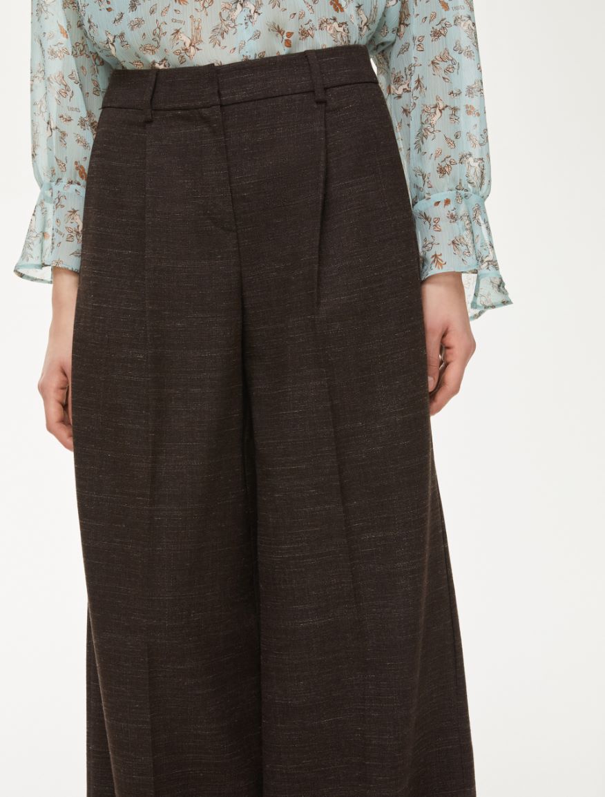 Wide-leg trousers - DARK BROWN - Iblues - 3