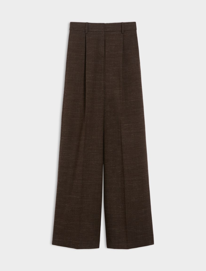 Wide-leg trousers - DARK BROWN - Iblues - 5