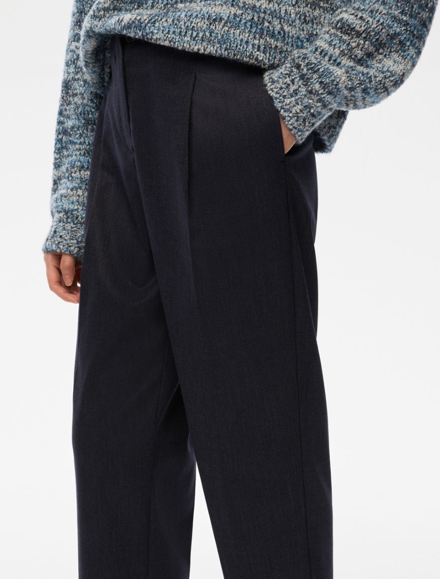Flannel trousers - MIDNIGHTBLUE - Iblues - 3