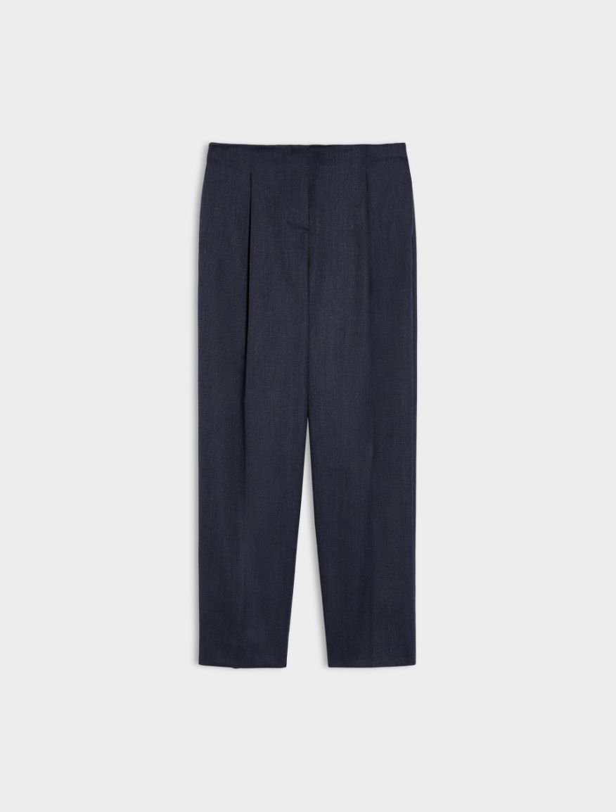 Flannel trousers - MIDNIGHTBLUE - Iblues - 5