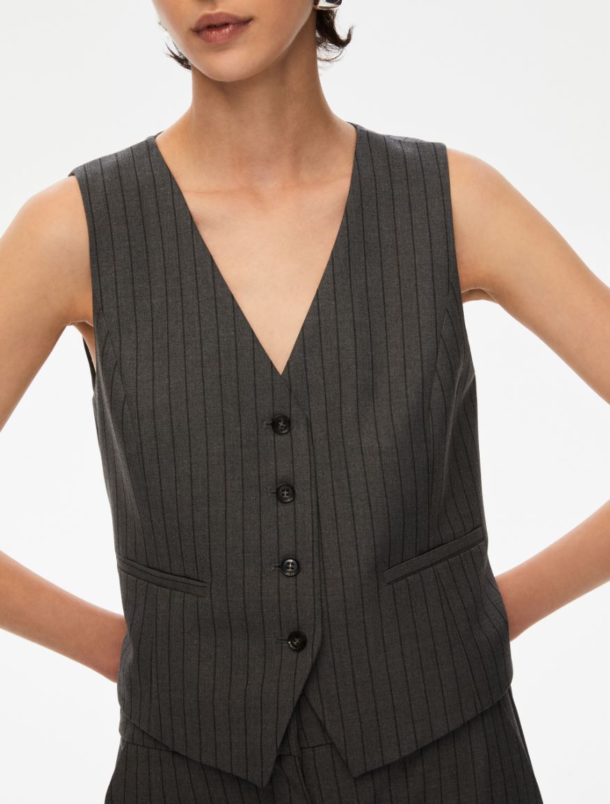 Stretch gilet - MELANGE GREY - Iblues - 3