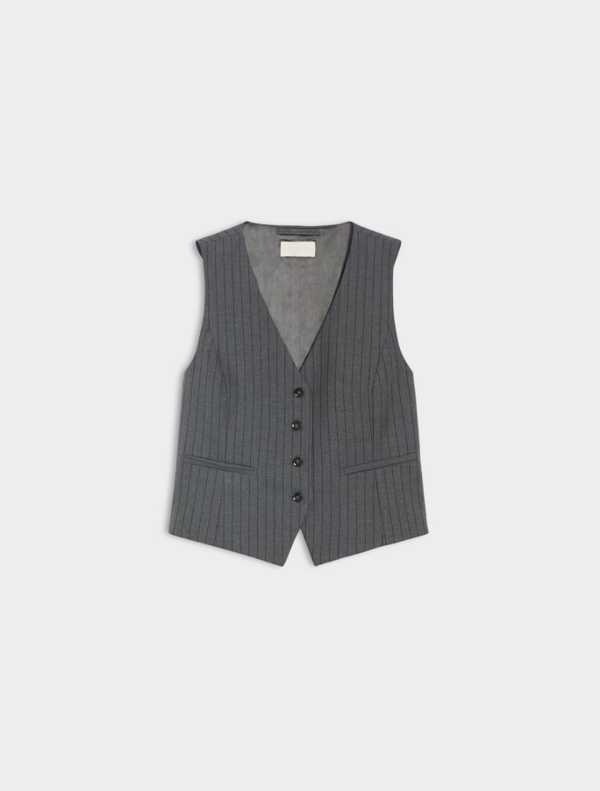 Stretch gilet - MELANGE GREY - Iblues - 5