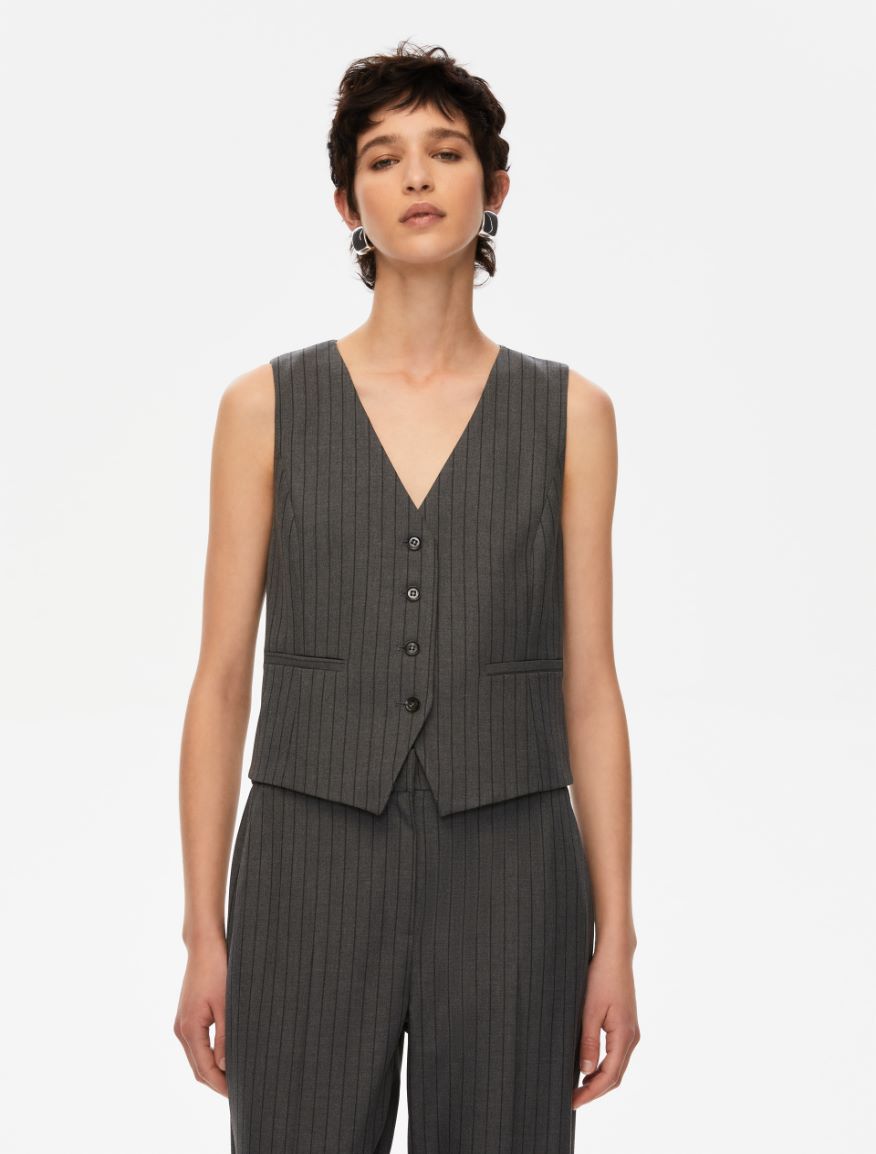 Stretch gilet - MELANGE GREY - Iblues