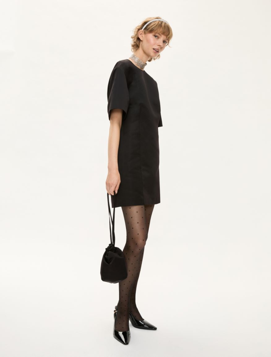 Fitted-waist dress - BLACK - Iblues - 4