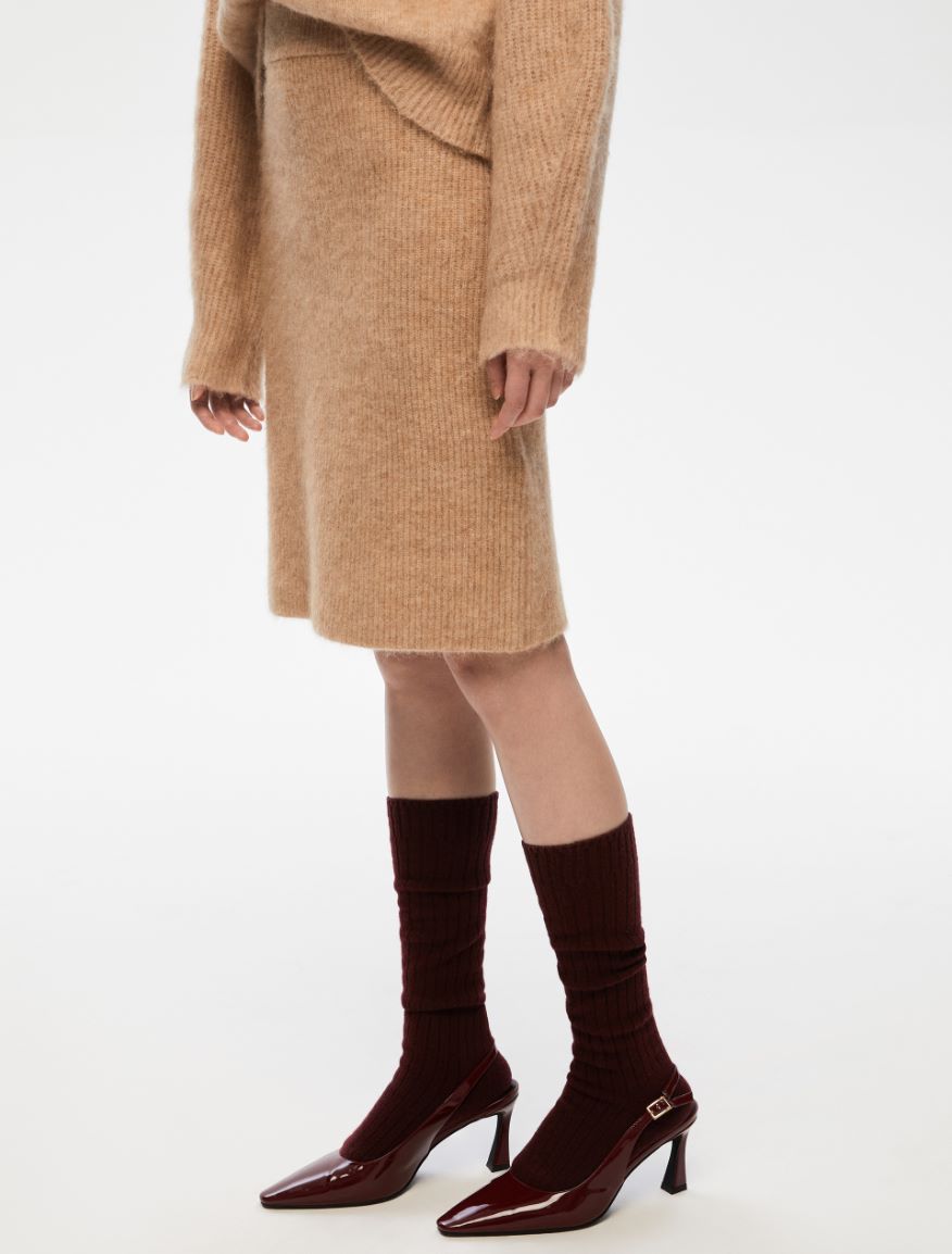 Slim-fit skirt - BEIGE - Iblues - 3