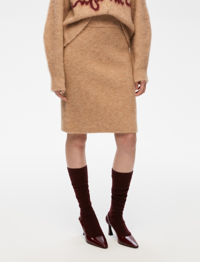 Slim-fit skirt - BEIGE - Iblues