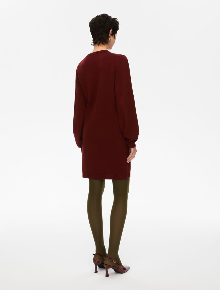 Knit dress - WINE RED - Iblues - 2