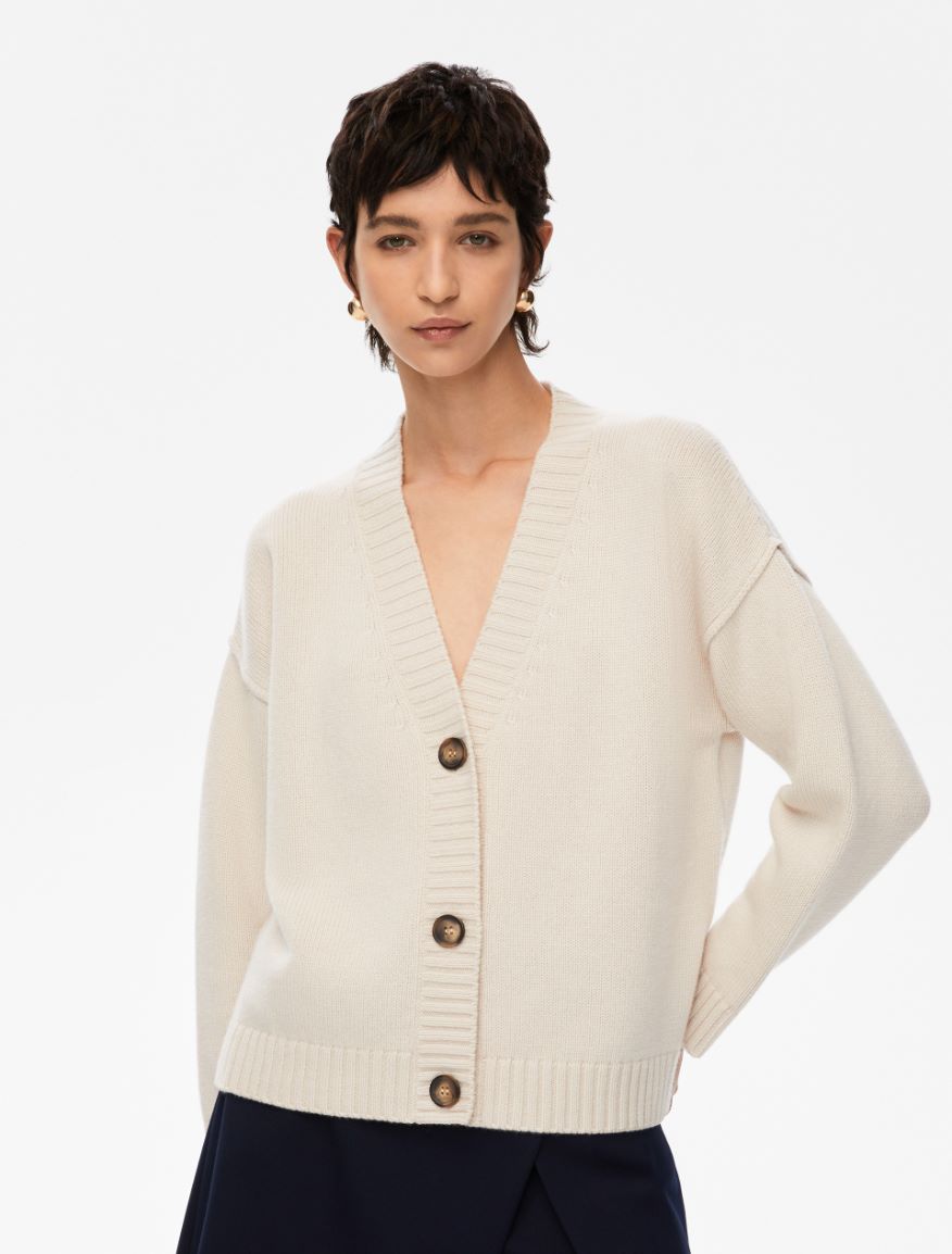 Relaxed-fit cardigan - TAWNY - Iblues - 4