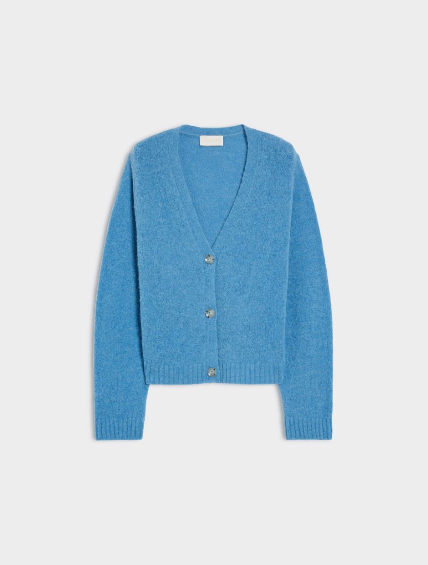 Alpaca-blend cardigan - TURQUOISE - Iblues - 5