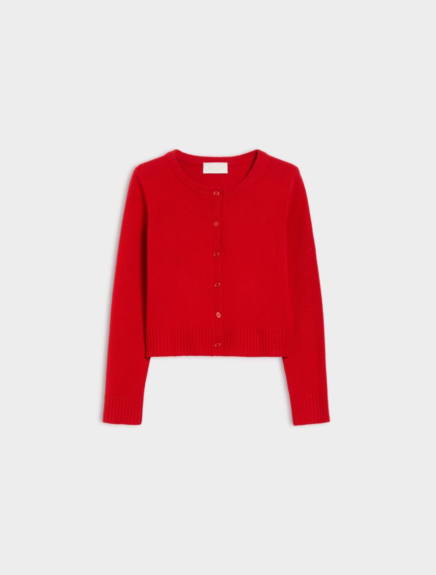 Cashmere-blend cardigan - RED - Iblues - 5