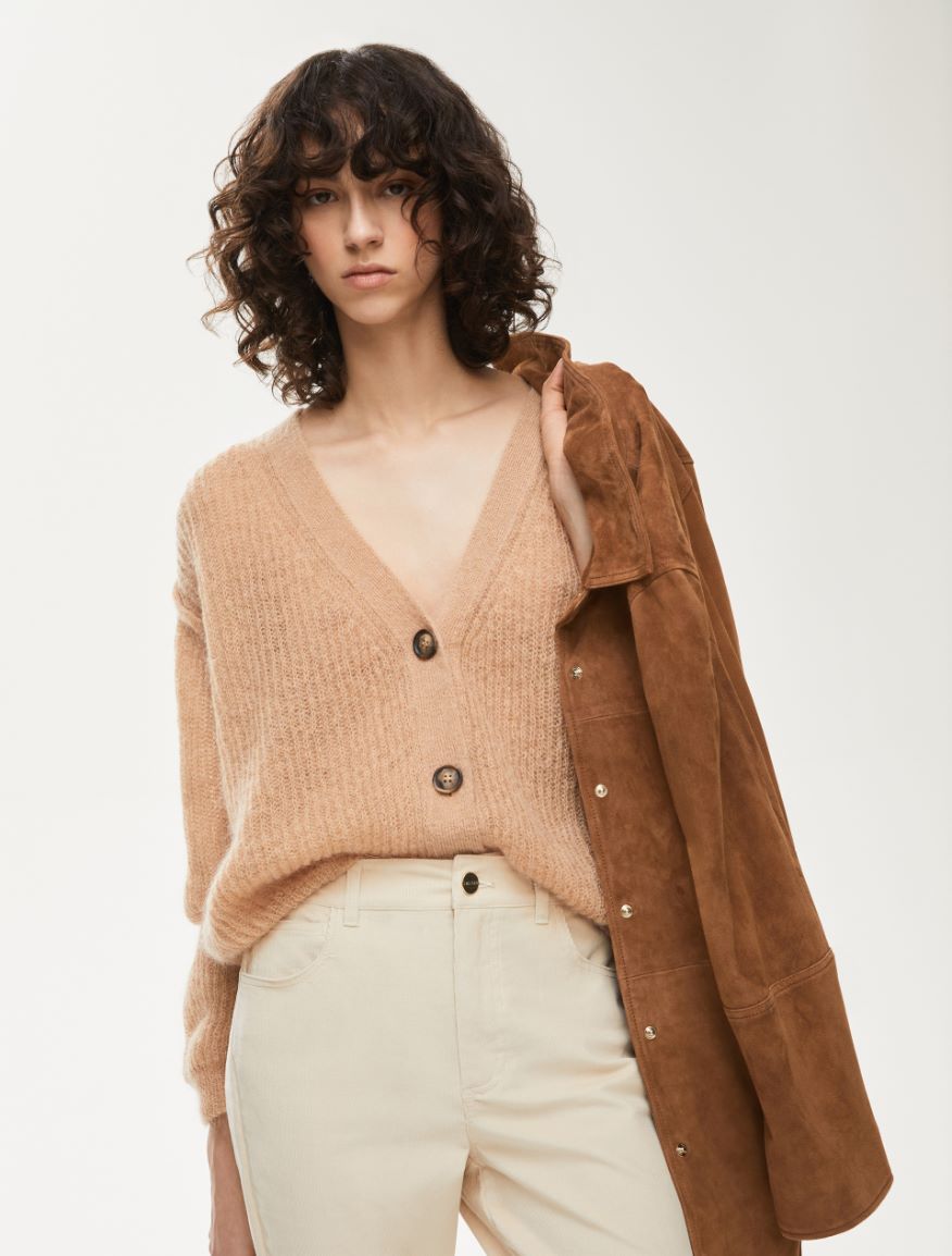 Relaxed-fit cardigan - CAMEL - Iblues