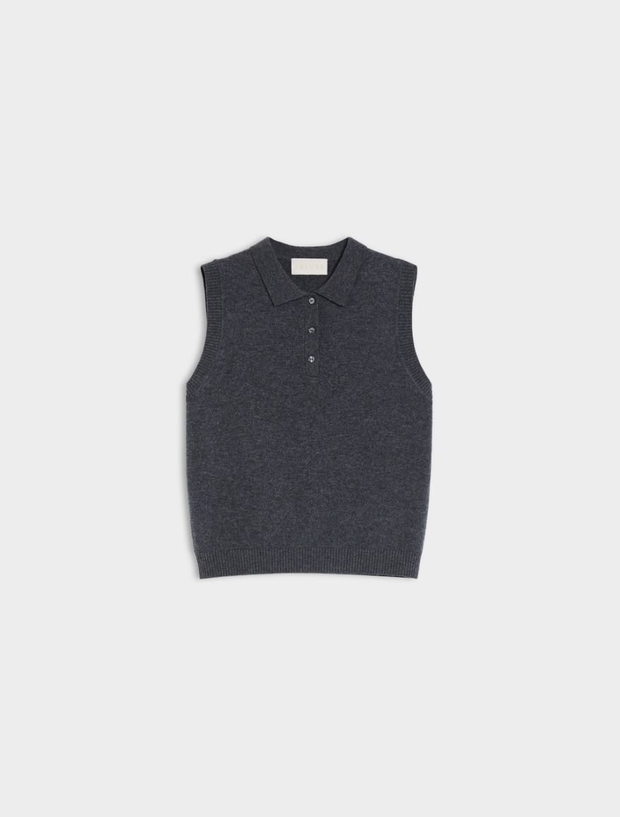 Slim-fit gilet - DARK GREY - Iblues - 5