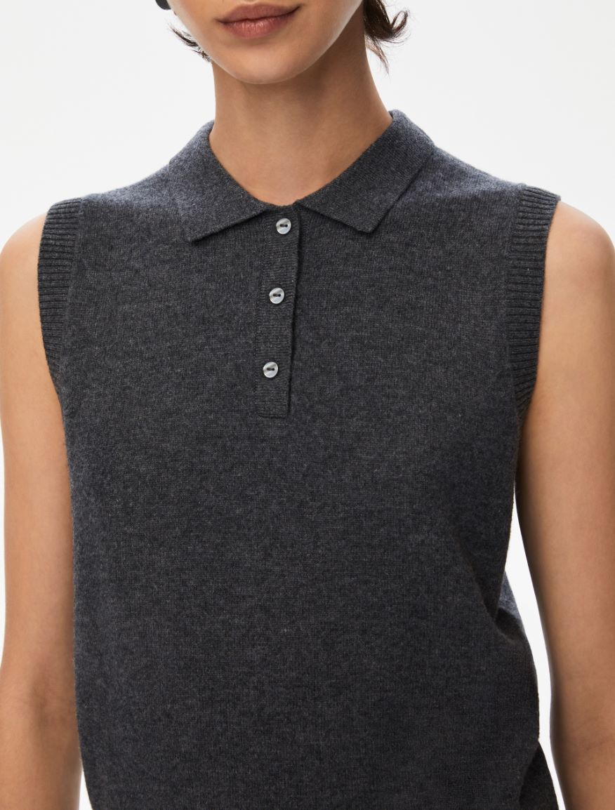 Slim-fit gilet - DARK GREY - Iblues