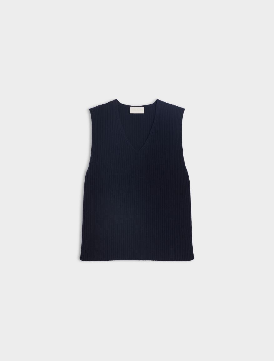 V-neck gilet - NAVY - Iblues - 5