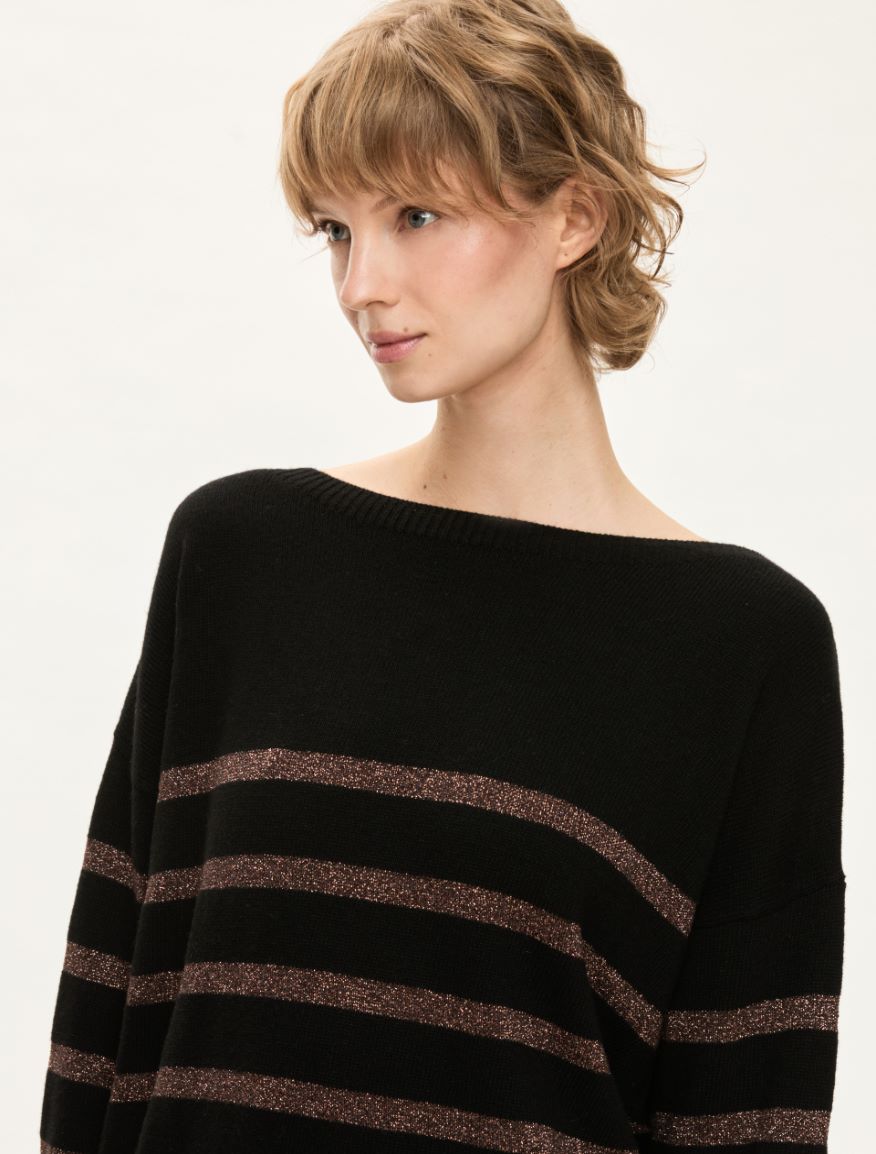 Cashmere-blend sweater - BLACK - Iblues - 3