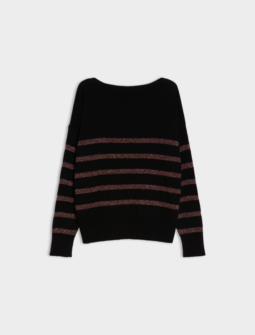 Cashmere-blend sweater - BLACK - Iblues - 5