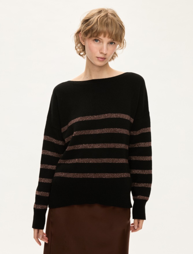 Cashmere-blend sweater - BLACK - Iblues