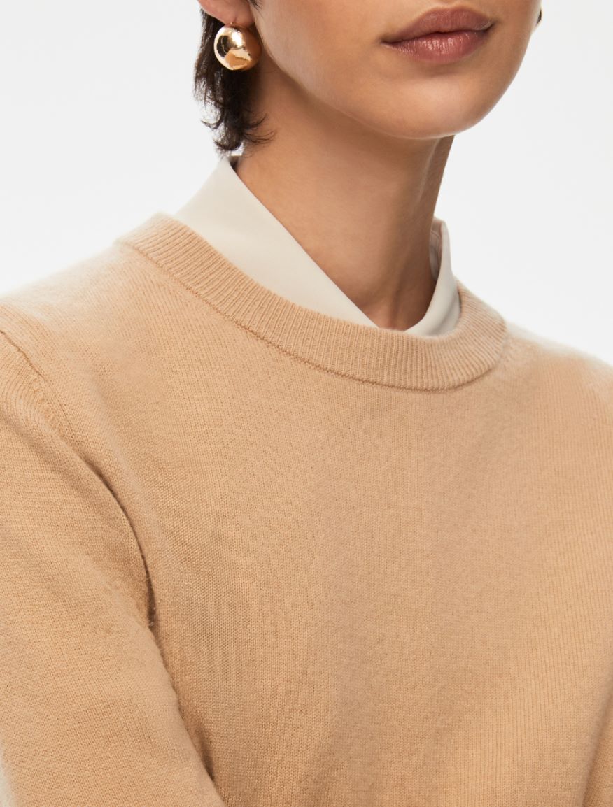Figure-skimming sweater - CAMEL - Iblues - 3