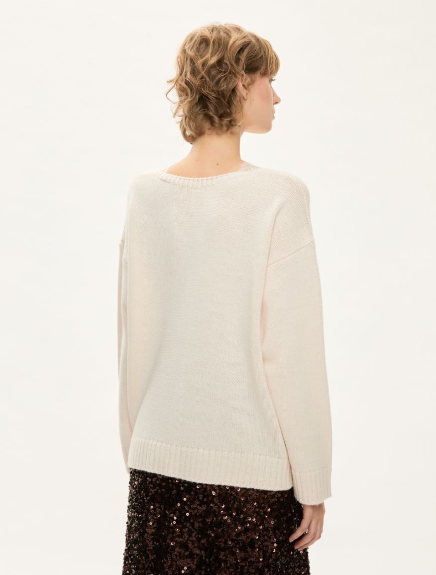 Relaxed-fit sweater - CREAM - Iblues - 2