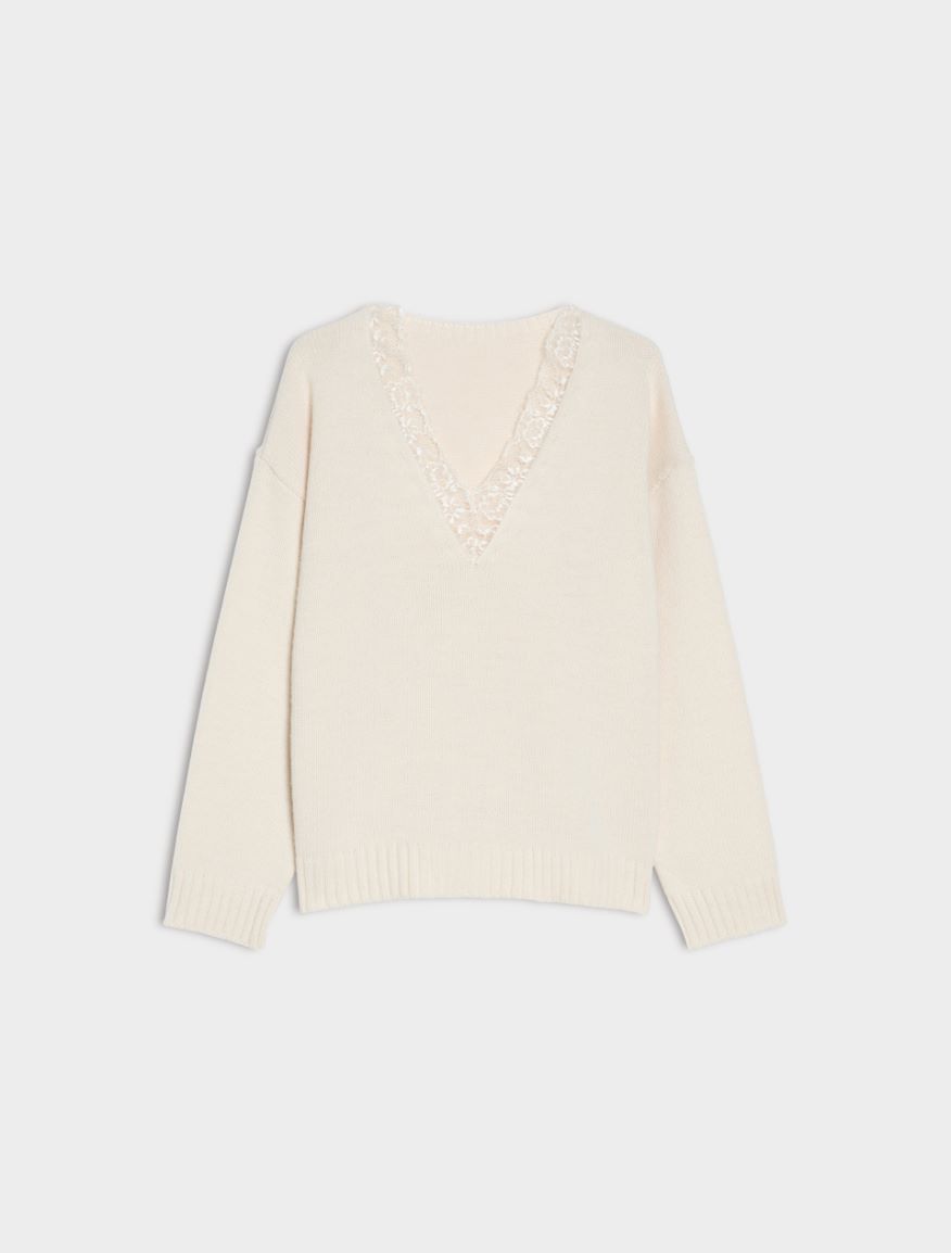 Relaxed-fit sweater - CREAM - Iblues - 5