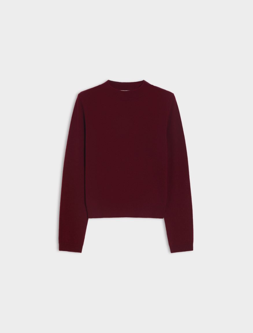 Semi-fitted sweater - BORDEAUX - Iblues - 5