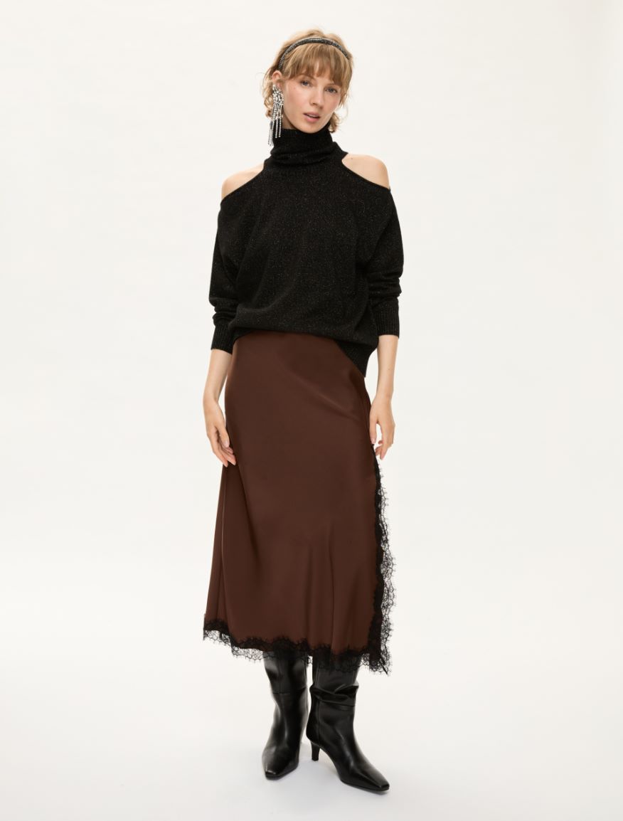 Cashmere-blend sweater - BLACK - Iblues - 4