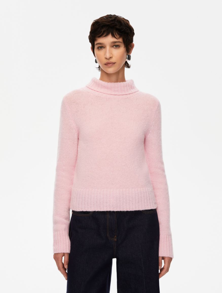 High-neck sweater - PINK - Iblues - 3