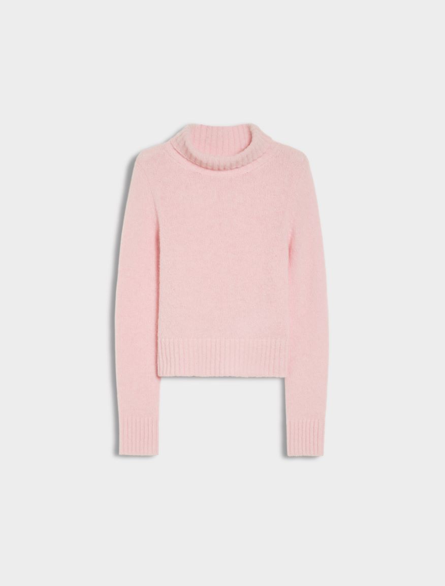 High-neck sweater - PINK - Iblues - 5