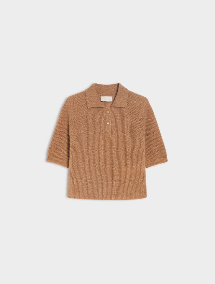 Mohair-blend sweater - CAMEL - Iblues - 5