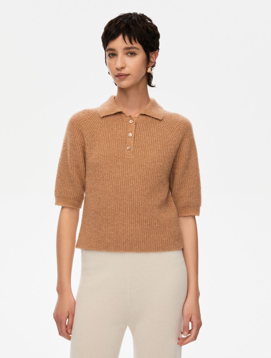 Mohair-blend sweater - CAMEL - Iblues