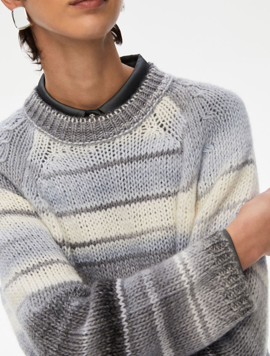 Straight-fit sweater - GREY - Iblues - 3
