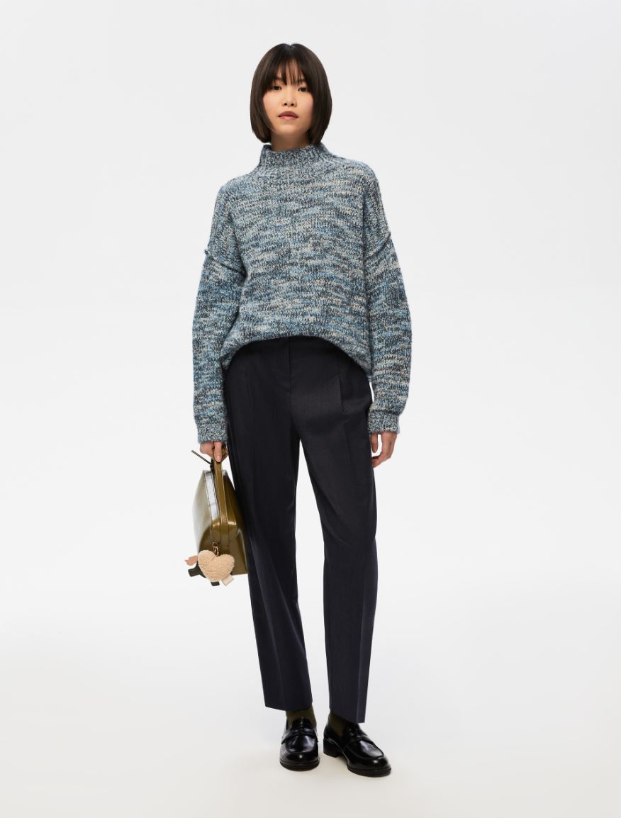 High-neck sweater - NAVY - Iblues - 4