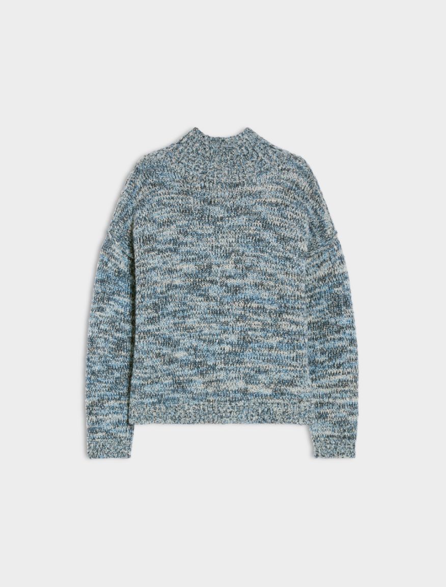High-neck sweater - NAVY - Iblues - 5