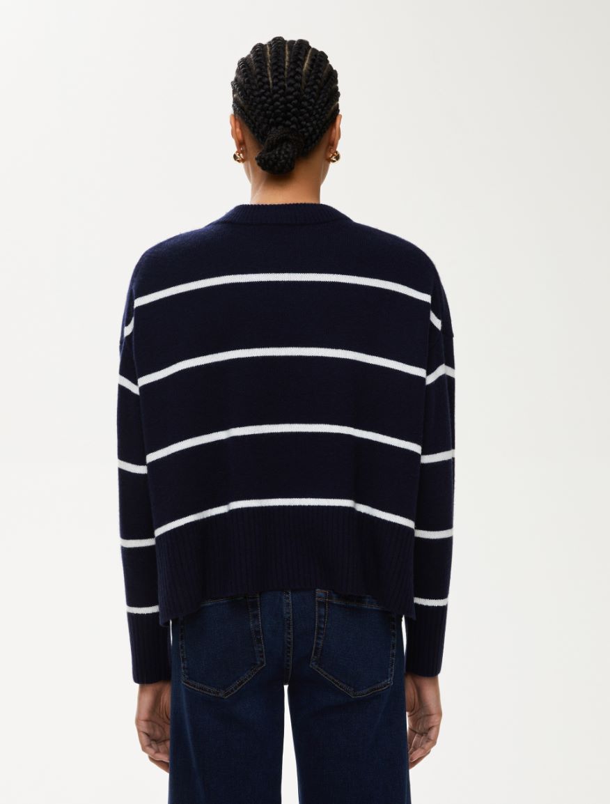 Cashmere blend sweater - NAVY - Iblues - 2