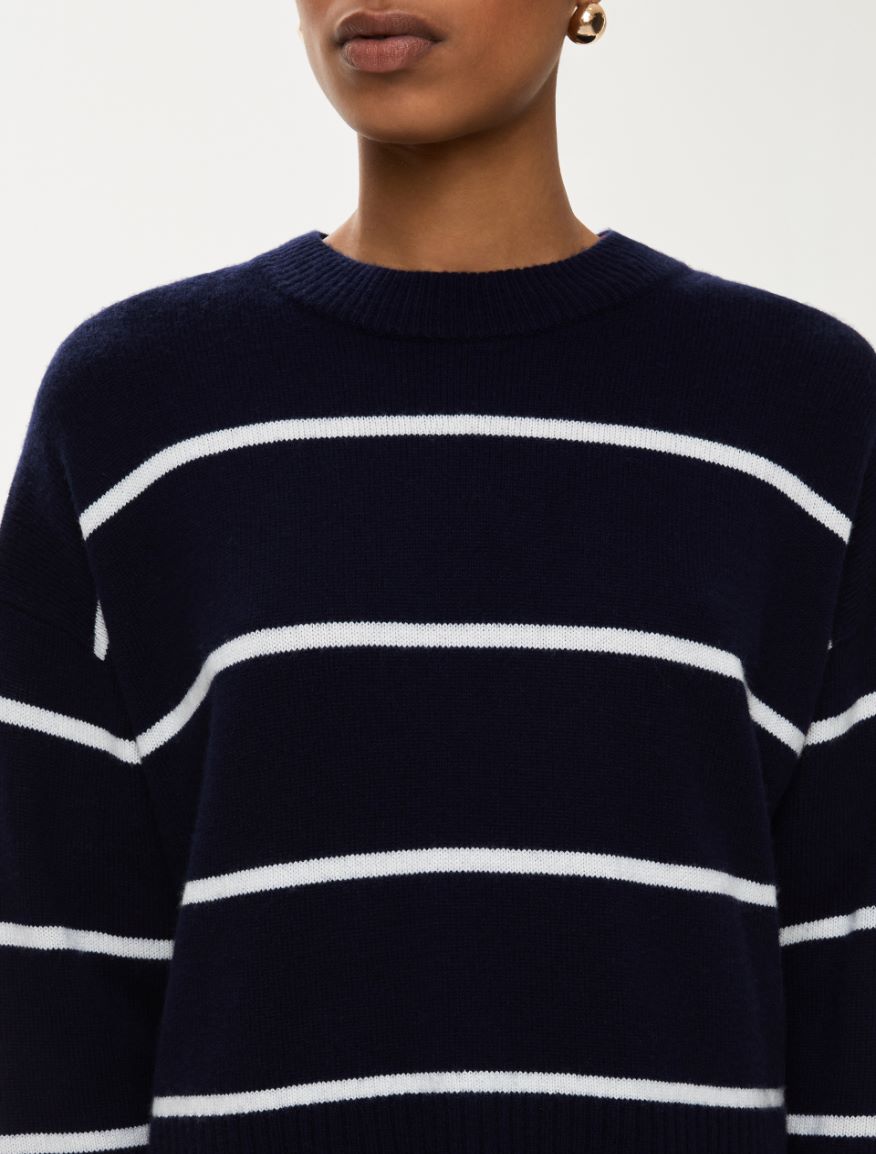 Cashmere blend sweater - NAVY - Iblues - 3