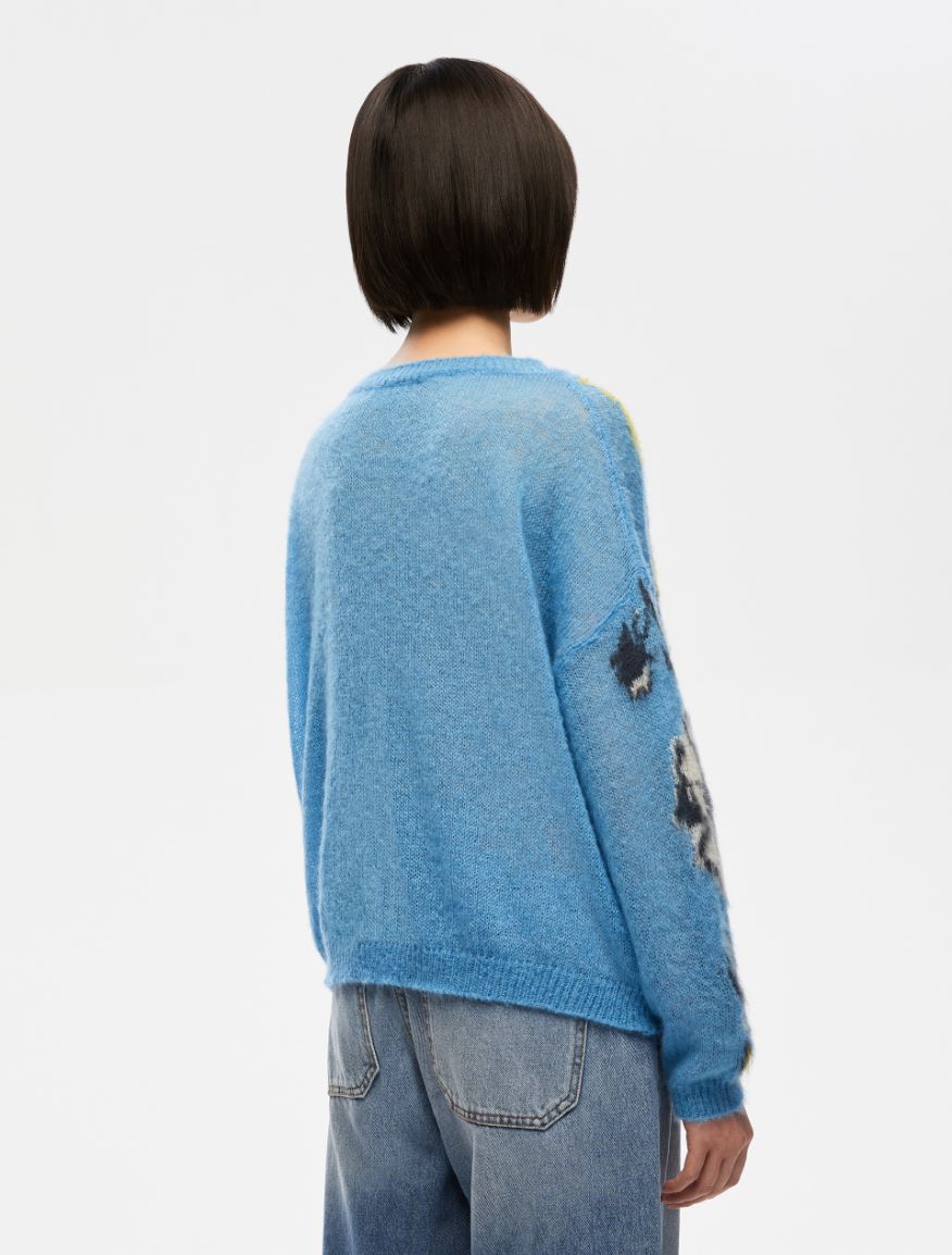 Mohair-blend sweater - LIGHT BLUE - Iblues - 2