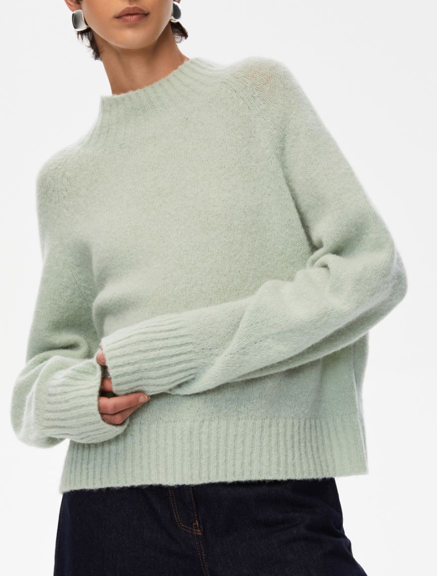 Alpaca-blend sweater - MINT - Iblues