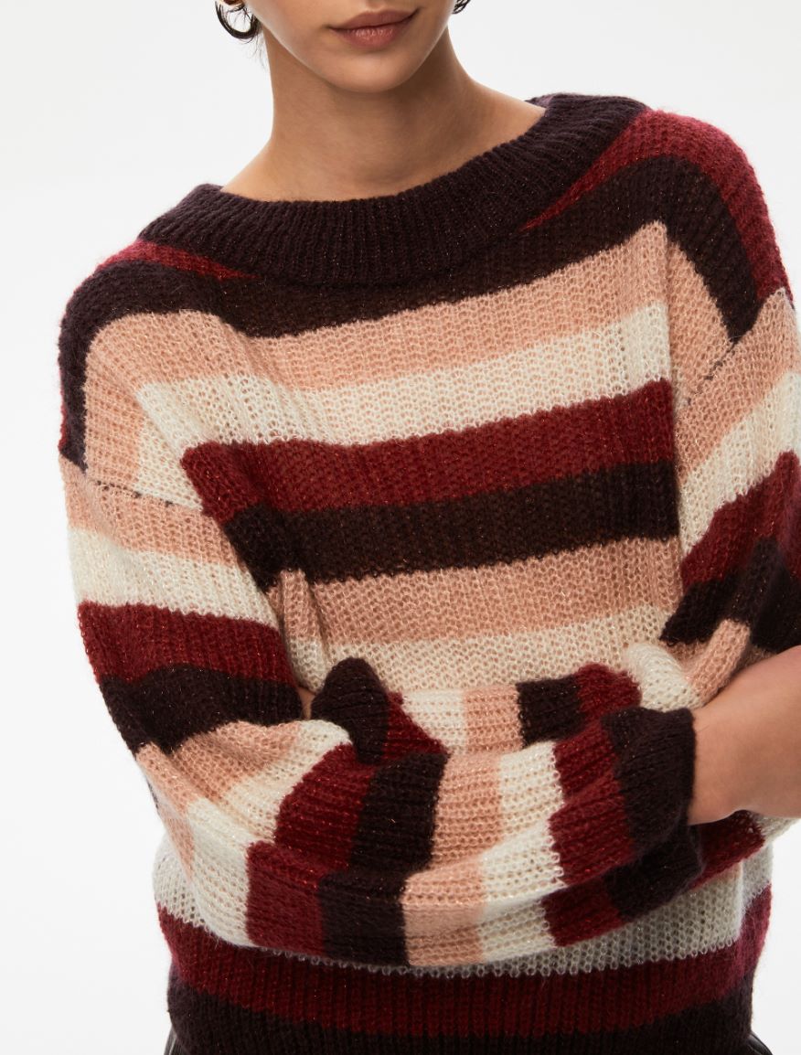 Cocoon sweater - BORDEAUX - Iblues - 3