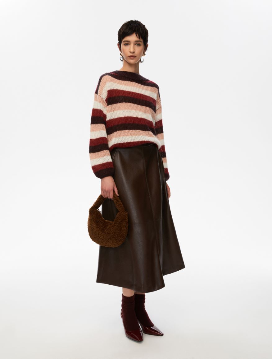 Cocoon sweater - BORDEAUX - Iblues - 4