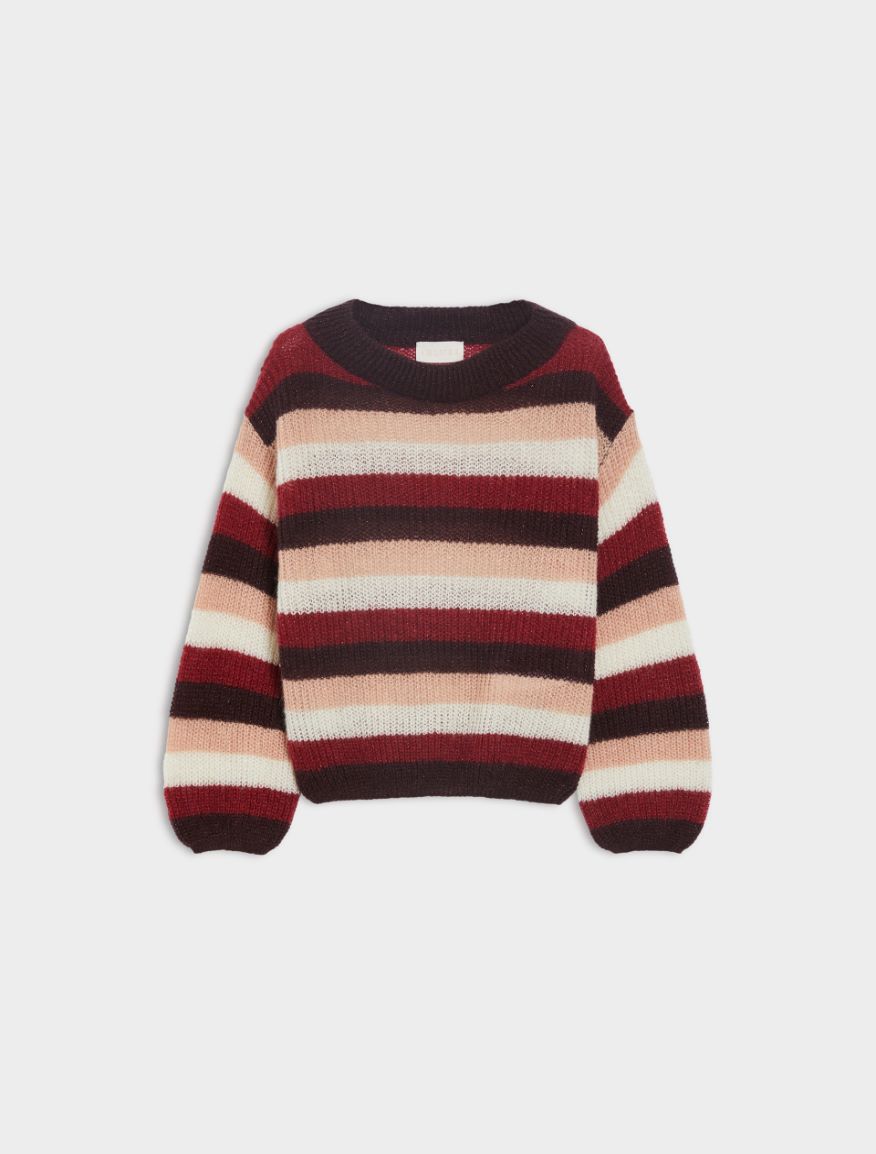 Cocoon sweater - BORDEAUX - Iblues - 5