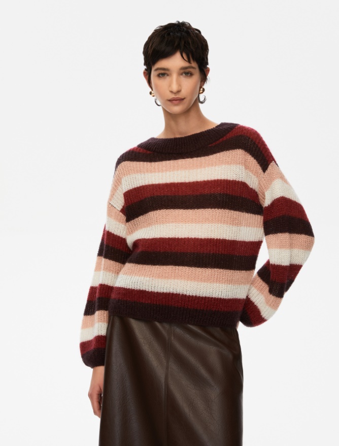 Cocoon sweater - BORDEAUX - Iblues