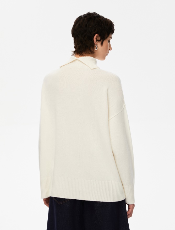 Oversized polo-neck sweater - 