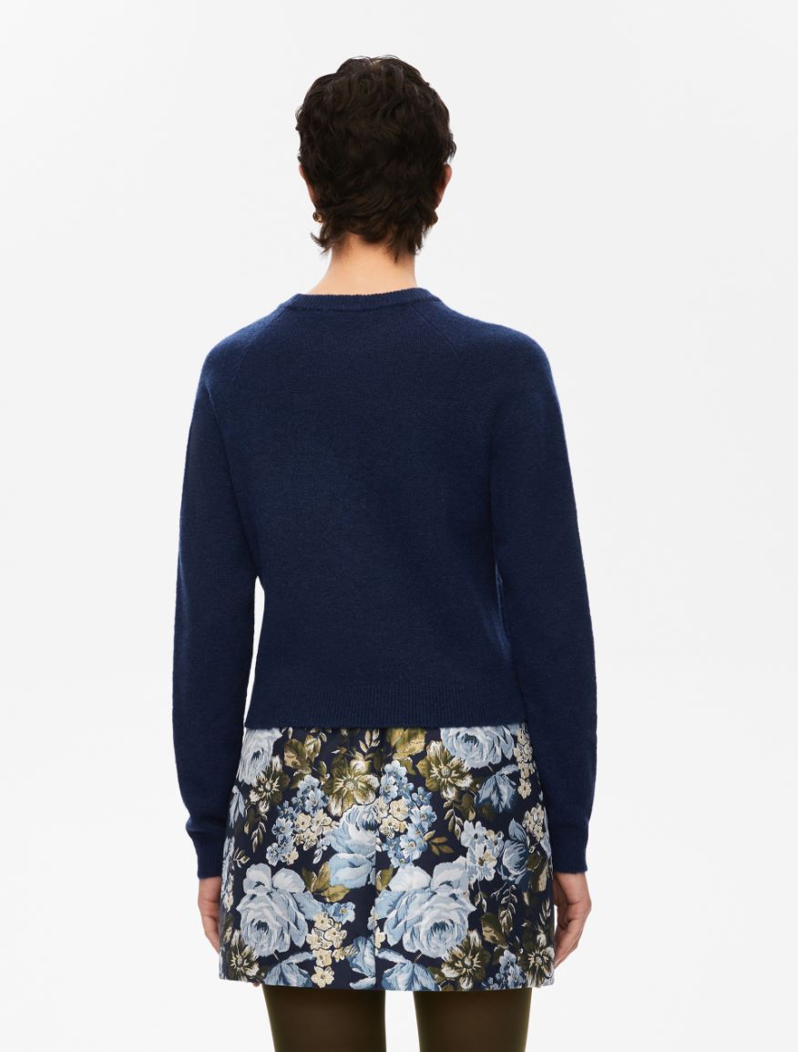Embroidered sweater - NAVY - Iblues - 2