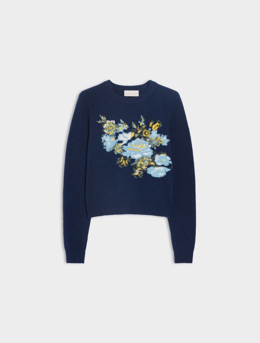 Embroidered sweater - NAVY - Iblues - 5